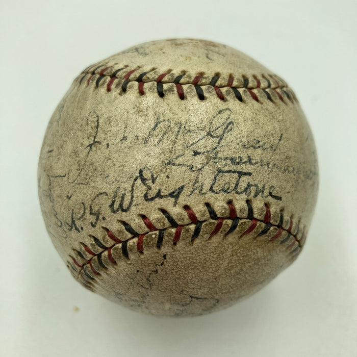 Roger Bresnahan & Mel Ott 1928 New York Giants Team Signed Baseball JSA COA
