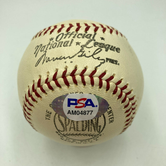 Ernie Banks Ron Santo Billy Williams Signed 1960's NL Baseball PSA DNA