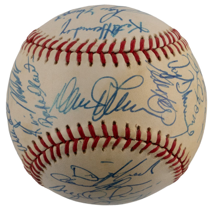 1986 New York Mets World Series Champs Team Signed Vintage NL Baseball JSA COA