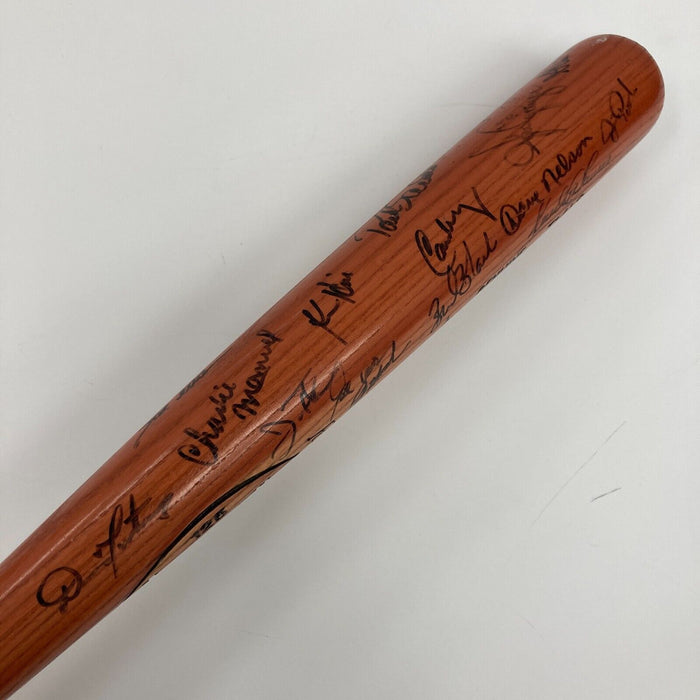 1995 Cleveland Indians AL Champs Team Signed World Series Game Issued Bat JSA