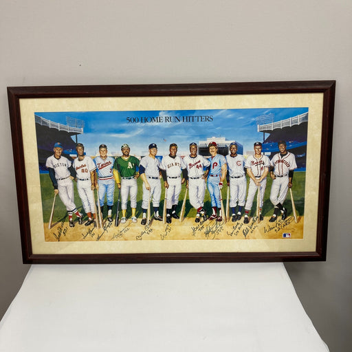 500 Home Run Club Signed Litho With Inscriptions Mickey Mantle Ted Williams JSA