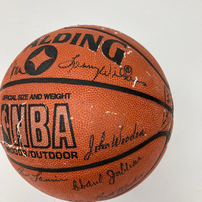 Michael Jordan Wilt Chamberlain Hall Of Fame Multi Signed Basketball Beckett COA