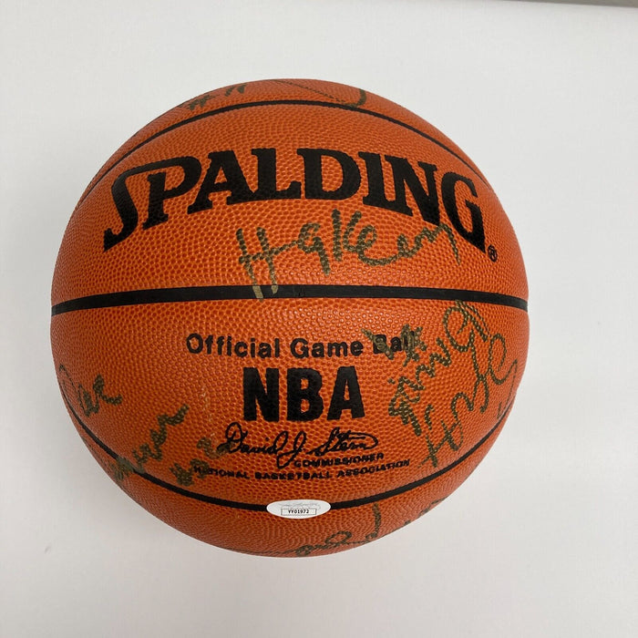 1993-94 Houston Rockets NBA Champs Team Signed Official Game Basketball JSA COA