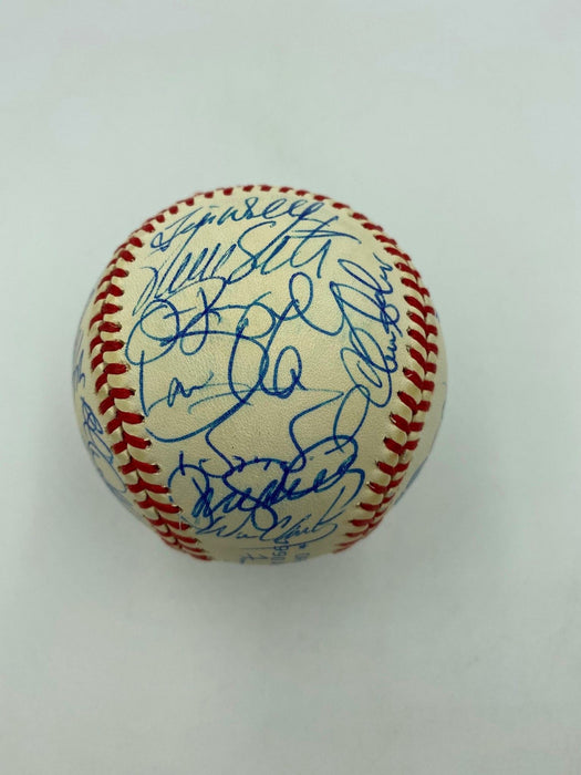 1990 All Star Game Team Signed Baseball Barry Bonds Tony Gwynn Ozzie Smith