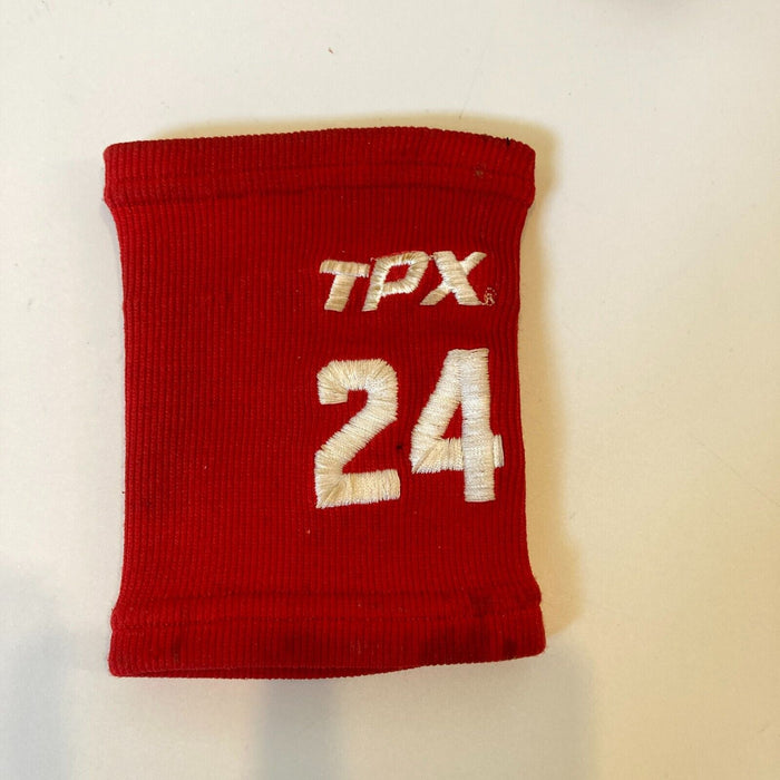 Manny Ramirez Signed 2005 Game Used Batting Gloves (Pair) & Wristband JSA COA