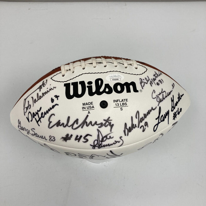 1968 New York Jets Super Bowl Champs Team Signed Wilson Football JSA COA