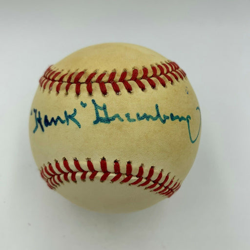 Beautiful Hank Greenberg Single Signed American League Baseball With JSA COA