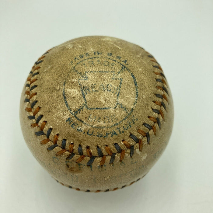 Ed Sweeney Signed 1914 Game Used American League Baseball New York Yankees PSA