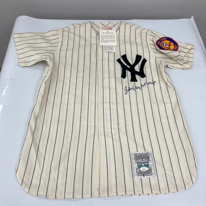 Johnny Mize "Big Cat" Signed 1952 Mitchell & Ness New York Yankees Jersey JSA