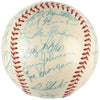 Beautiful 1956 Milwaukee Braves Team Signed NL Giles Baseball Hank Aaron JSA COA