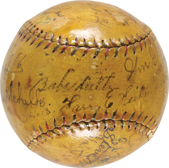 Babe Ruth Ty Cobb Walter Johnson HOF Signed 1922 American League Baseball PSA