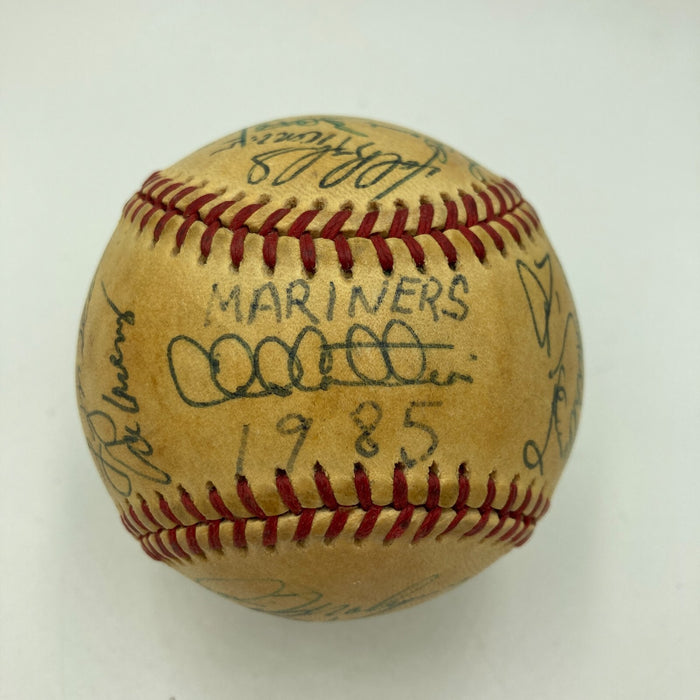 1985 Seattle Mariners Team Signed American League Baseball JSA COA