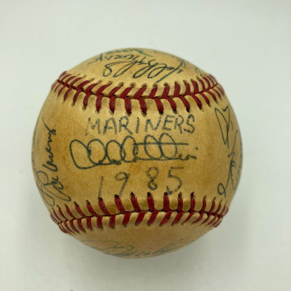1985 Seattle Mariners Team Signed American League Baseball JSA COA