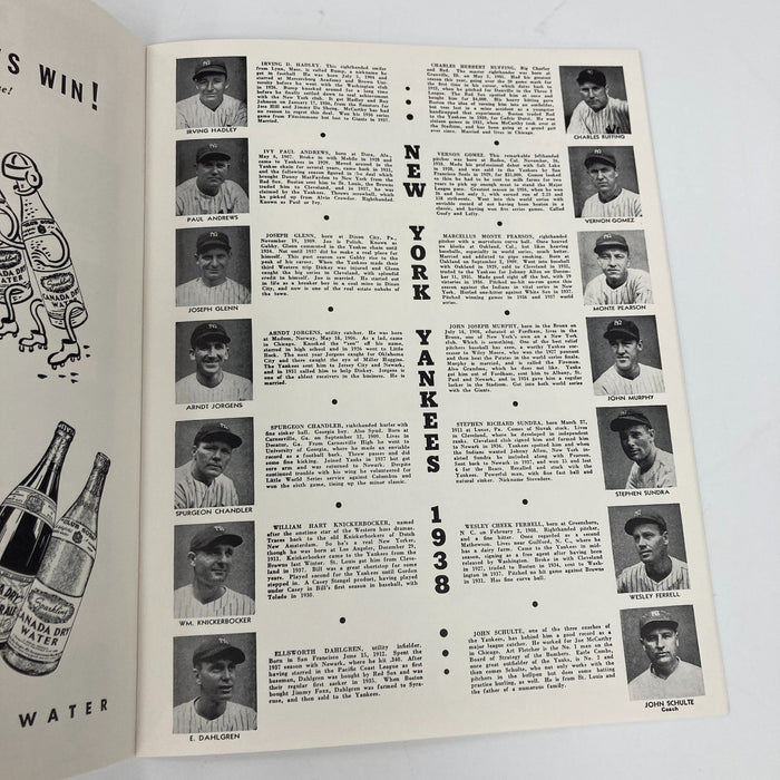 Joe Dimaggio Signed 1938 World Series Program New York Yankees JSA COA