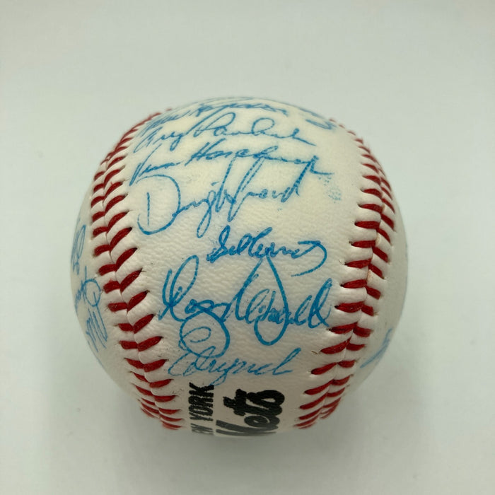 1985 - 1986 New York Mets Team Signed Baseball 28 Sigs With Gary Carter