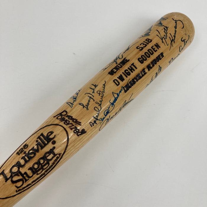 1986 New York Mets W.S. Champs Team Signed Baseball Bat JSA COA