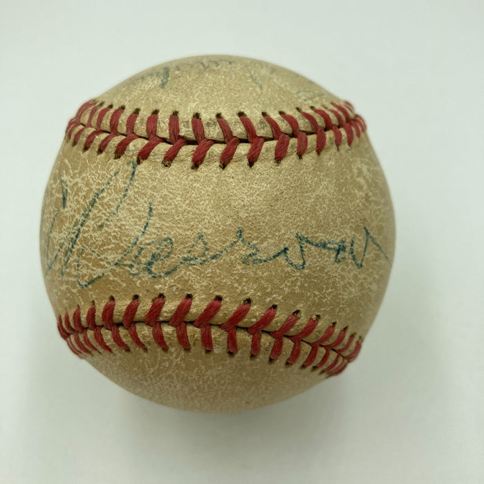 Ed Barrow Sweet Spot Hall Of Fame Signed Baseball Dec. 1953 Beckett COA RARE