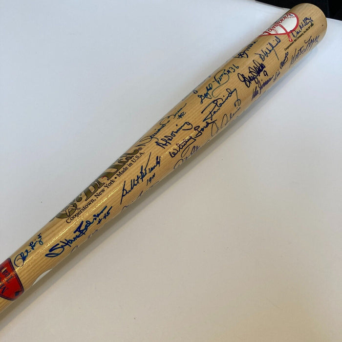 Beautiful New York Yankees HOF Legends Signed Baseball Bat With 30 Sigs JSA COA