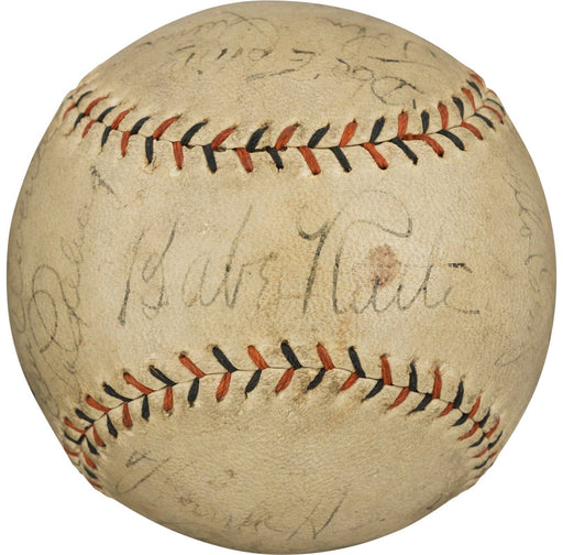 Babe Ruth & Lou Gehrig 1934 Tour Of Japan Team Signed Baseball PSA DNA COA