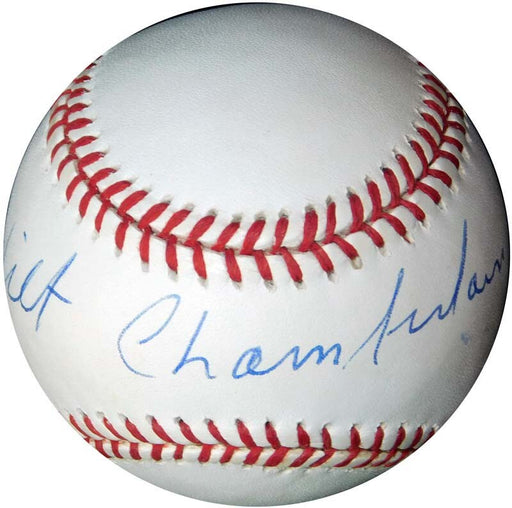 Beautiful Wilt Chamberlain Single Signed National League Baseball PSA DNA COA