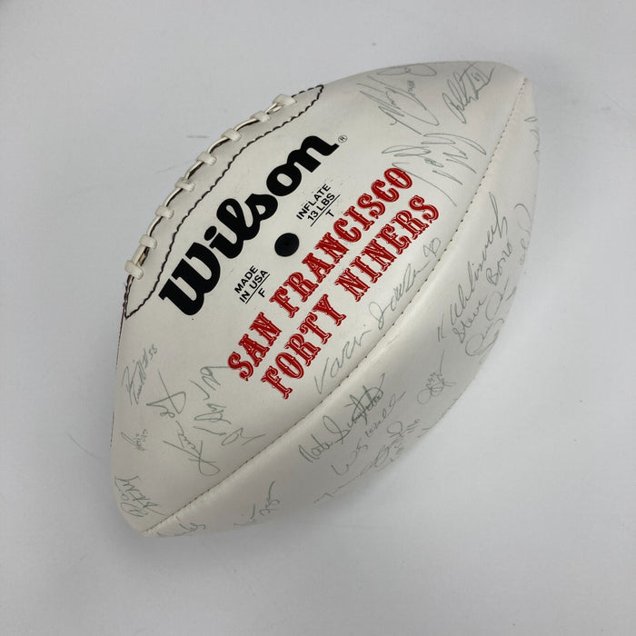 1993 San Francisco 49ers NFC West Champs Team Signed Football Jerry Rice JSA COA