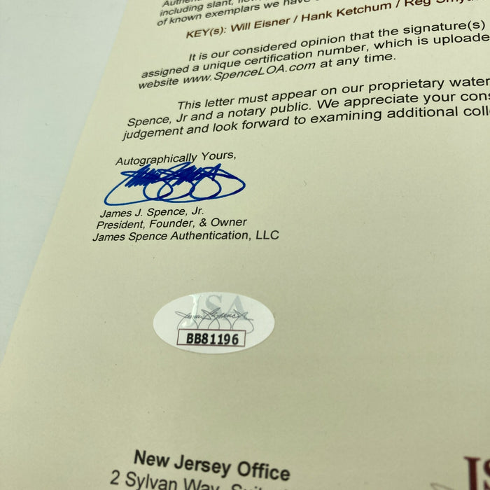 Cartoonist Signed Baseball Stan Goldberg Hank Ketcham Will Eisner Reg Smythe JSA