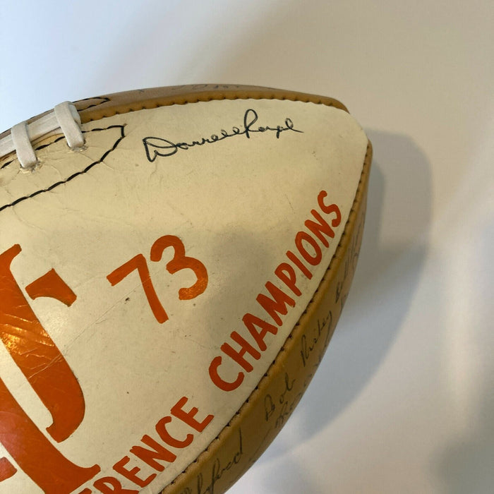 1973 Texas Longhorns SWC Champions Team Signed Football 50+ Sigs JSA COA