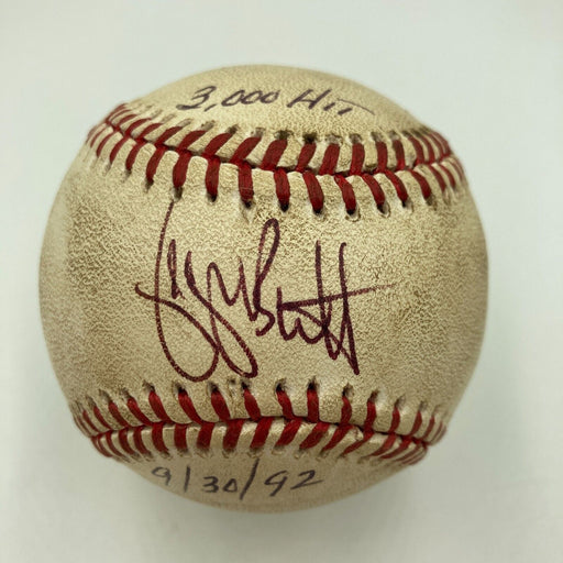 George Brett Signed 3,000th Hit Game Used Baseball JSA & Umpire COA