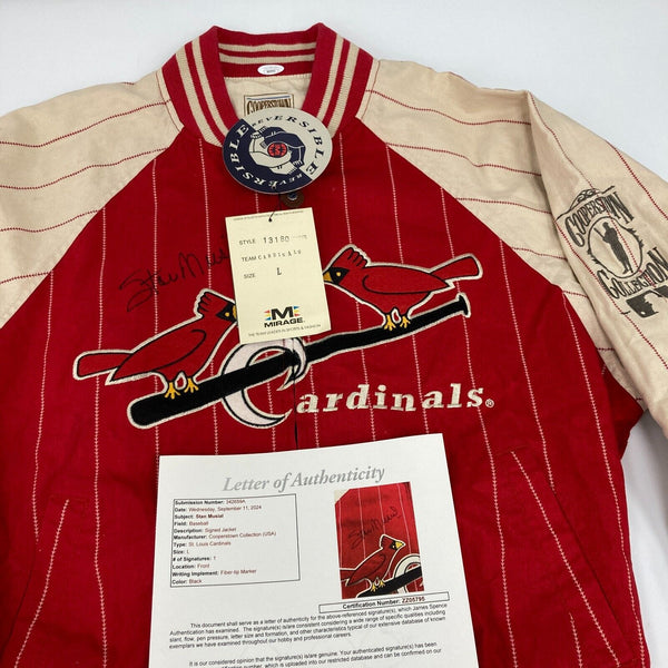 Stan Musial Signed St. Louis Cardinals Cooperstown Collection Jacket JSA COA