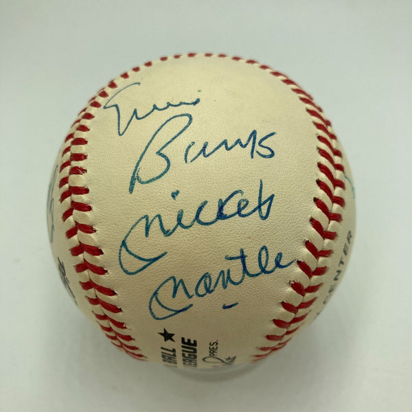 Mickey Mantle Willie Mays Hank Aaron 500 Home Run Signed Baseball PSA DNA