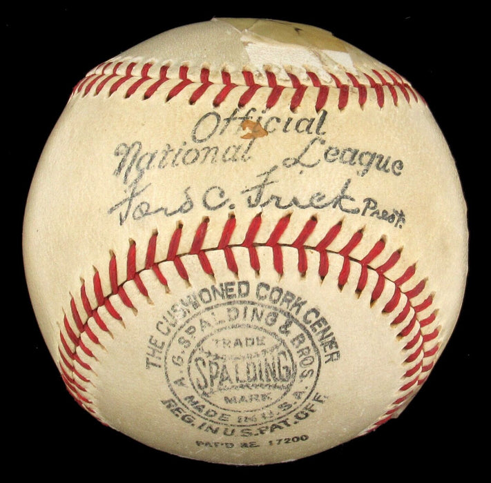 Honus Wagner Signed 1930's National League Baseball JSA COA