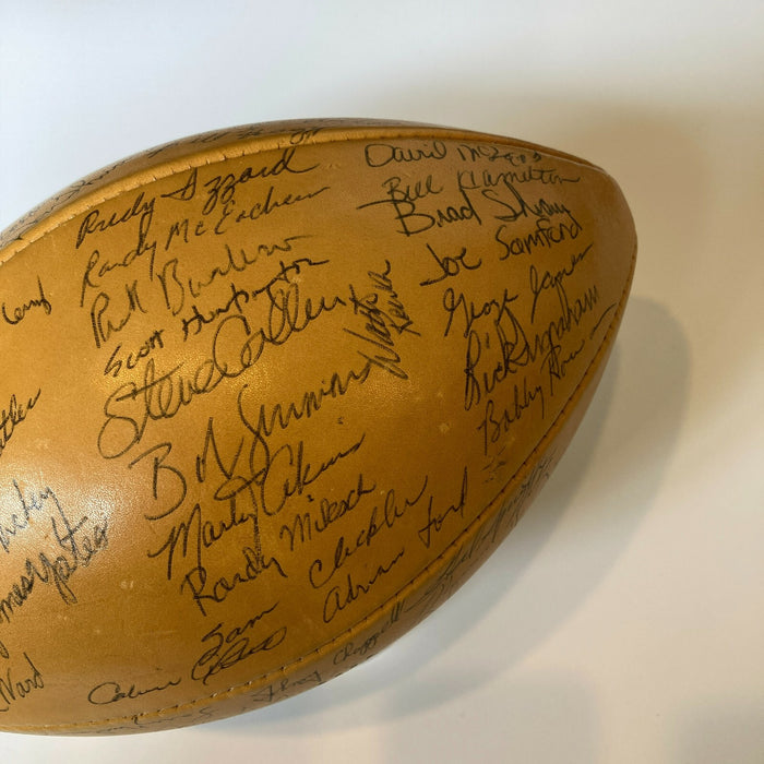 1975 Texas Longhorns Team Signed Football 50+ Sigs Earl Campbell JSA COA