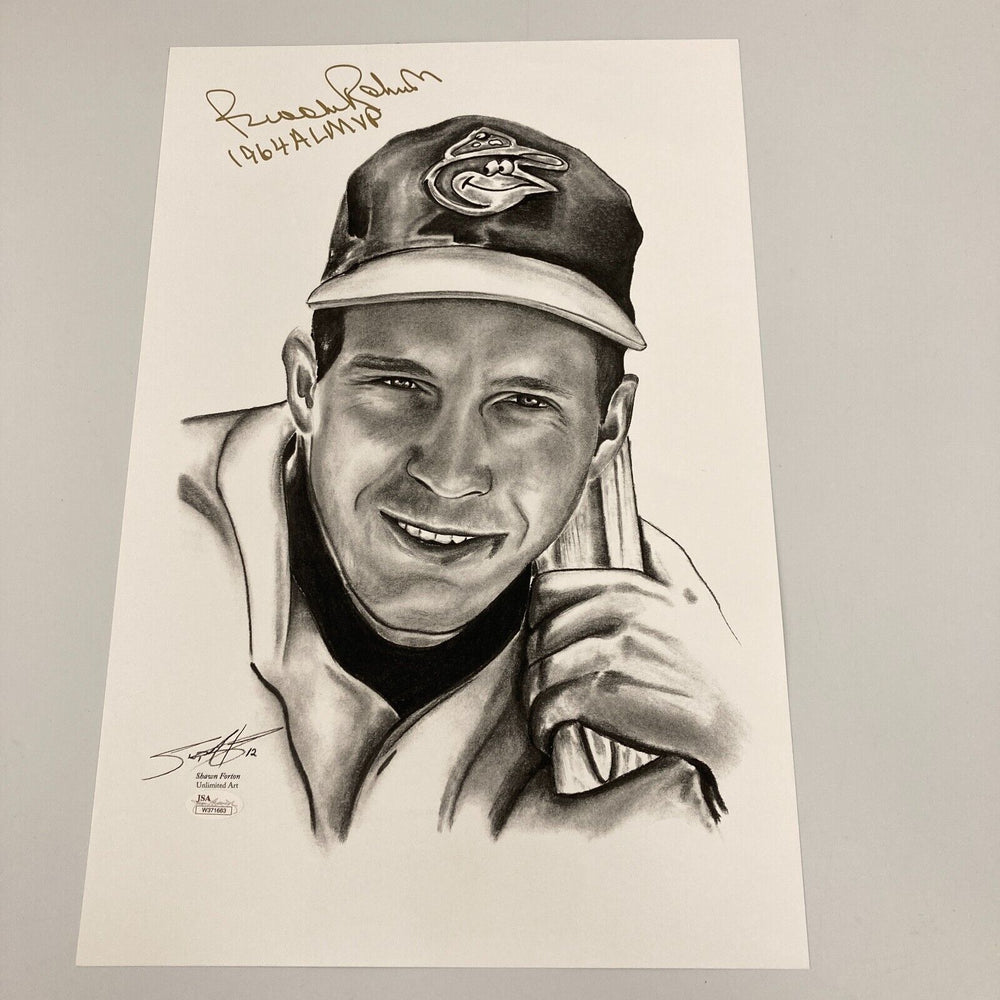 Brooks Robinson 1964 AL MVP Signed Large 12x18 Photo JSA COA