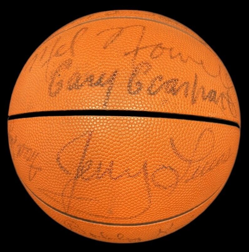 1961-62 Ohio State Buckeyes NCAA Champs Team Signed Basketball Bobby Knight JSA