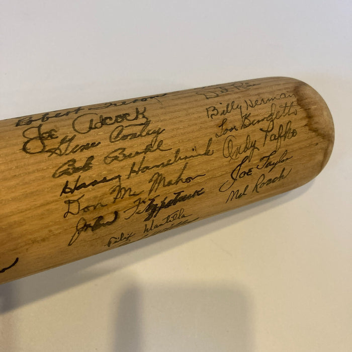 1958 Milwaukee Braves NL Champs Team Signed Game Issued Bat JSA & MEARS COA