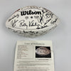 1992 Texas Rangers Team Signed Dallas Cowboys Football With Nolan Ryan JSA COA