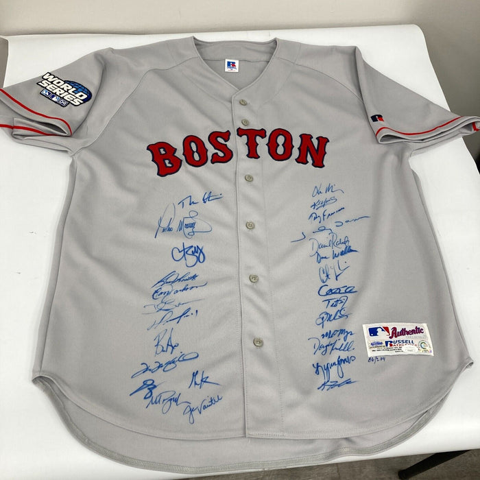 2004 Boston Red Sox World Series Camps Team Signed Authentic Game Jersey JSA COA