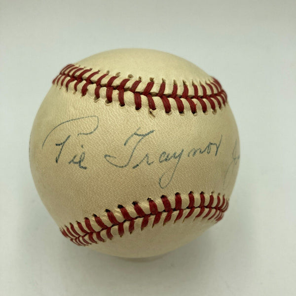The Finest Pie Traynor Single Signed 1947 National League Baseball PSA DNA COA