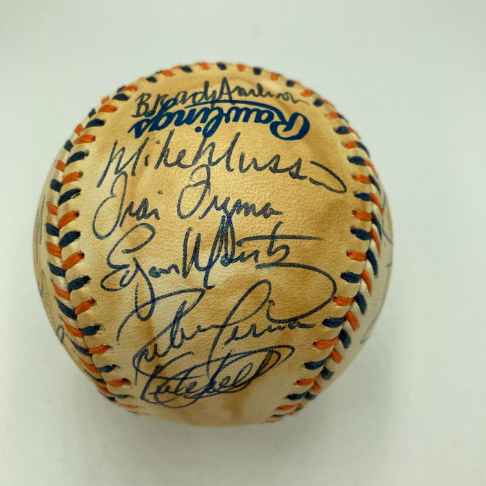 1992 All Star Game Team Signed Baseball Mark Mcgwire Kirby Puckett Cal Ripken Jr