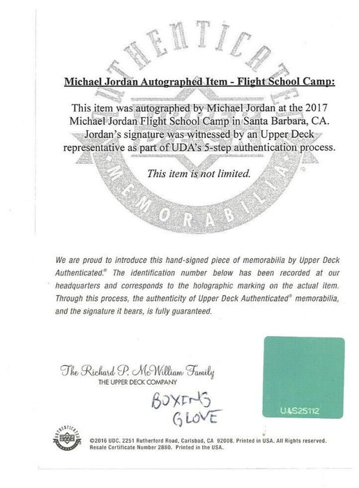 Michael Jordan & Muhammad Ali Signed Everlast Boxing Glove UDA Upper Deck & JSA