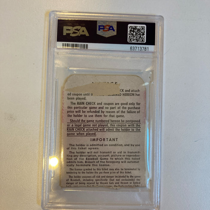 Bill Mazeroski Signed 1960 World Series Game 7 Ticket PSA DNA Auto Gem Mint 10