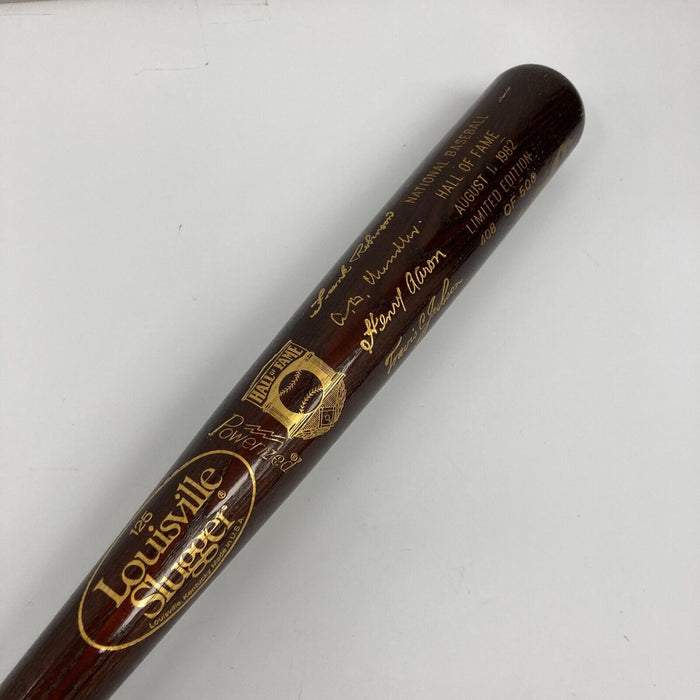 Hank Aaron Harmon Killebrew 1982 Hall Of Fame Induction Signed Baseball Bat JSA