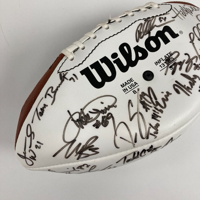1999 Kansas City Chiefs Team Signed Football Warren Moon & Tony Gonzalez JSA COA
