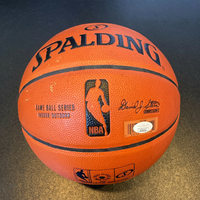 Dwight Howard "NBA 3X DPOY 2008, 2009, 2010" Signed Game Basketball JSA Sticker