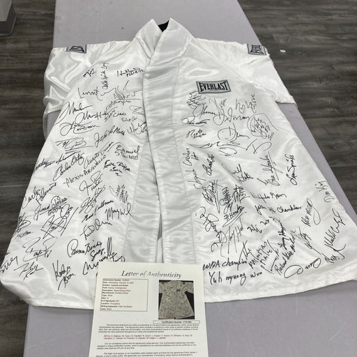 Boxing Hall Of Fame Legends Signed Everlast Robe 60+ Sigs Sylvester Stallone JSA