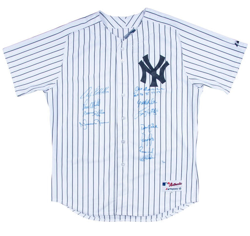 New York Yankees Dynasty Signed Jersey Derek Jeter Mariano Rivera Steiner #7/10