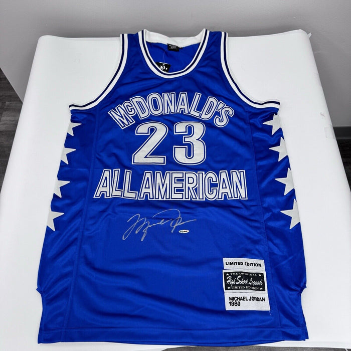 Michael Jordan Signed 1980 McDonald's All-American High School Jersey UDA COA