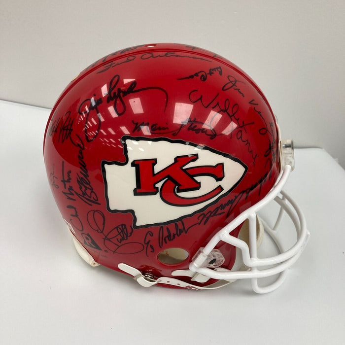 1969 KANSAS CITY CHIEFS SUPER BOWL IV CHAMPIONS TEAM SIGNED HELMET JSA COA