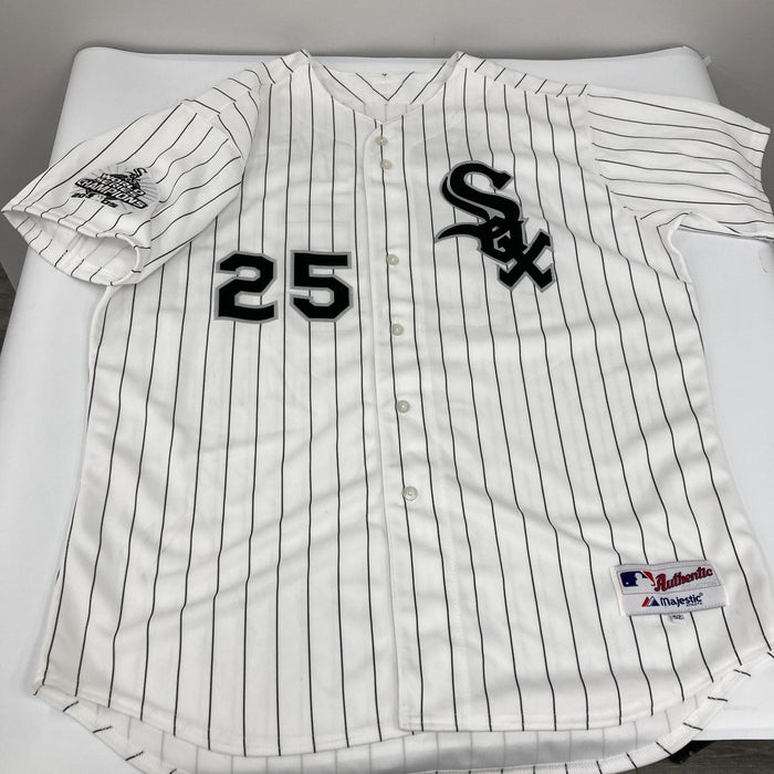 Jim Thome Signed 2005 Chicago White Sox World Series Majestic Jersey JSA COA