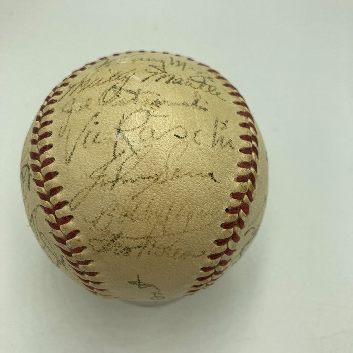 1951 Yankees World Series Champs Team Signed Baseball Mickey Mantle Rookie JSA